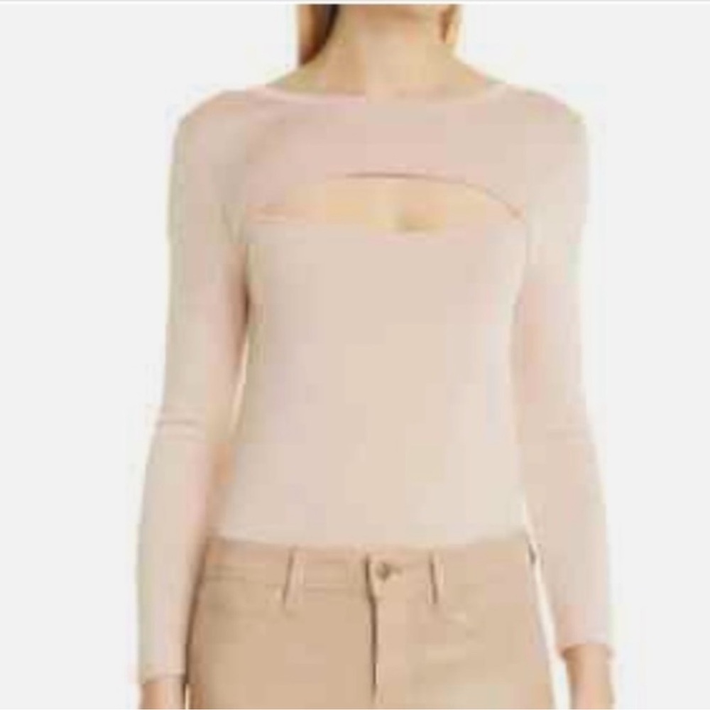 NWT L’Agence‎ Pink Jocelyn Cutout Sweater Size Medium